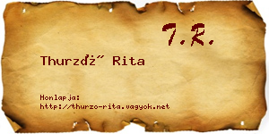 Thurzó Rita névjegykártya